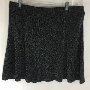 Xhilaration Shimery Flowy Skirt Size XXL Black